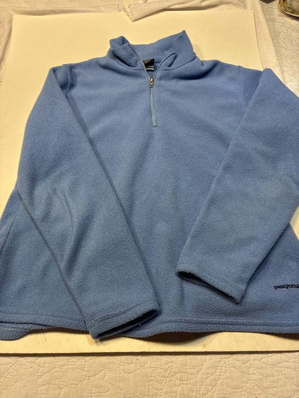 Patagonia Capilene Fleece 1/4 Zip Pullover Size S Light Blue